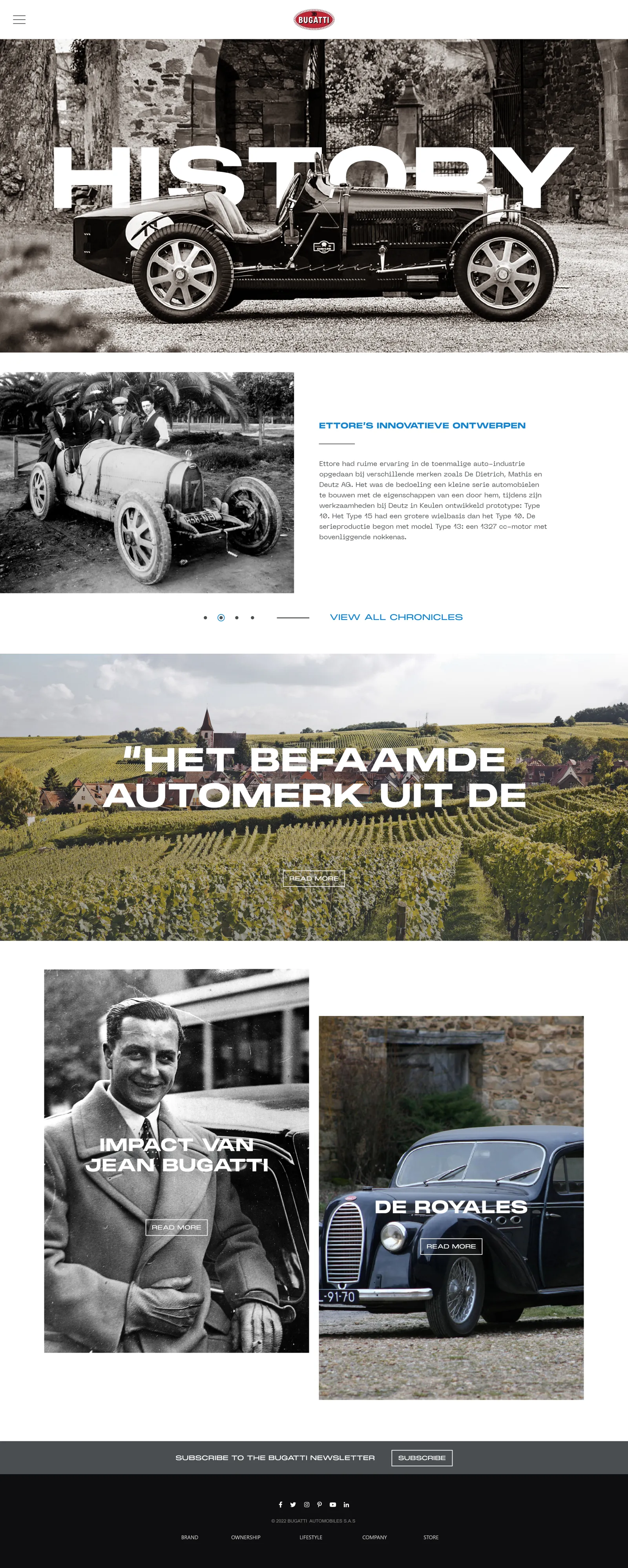 Bugatti Chiron — History page