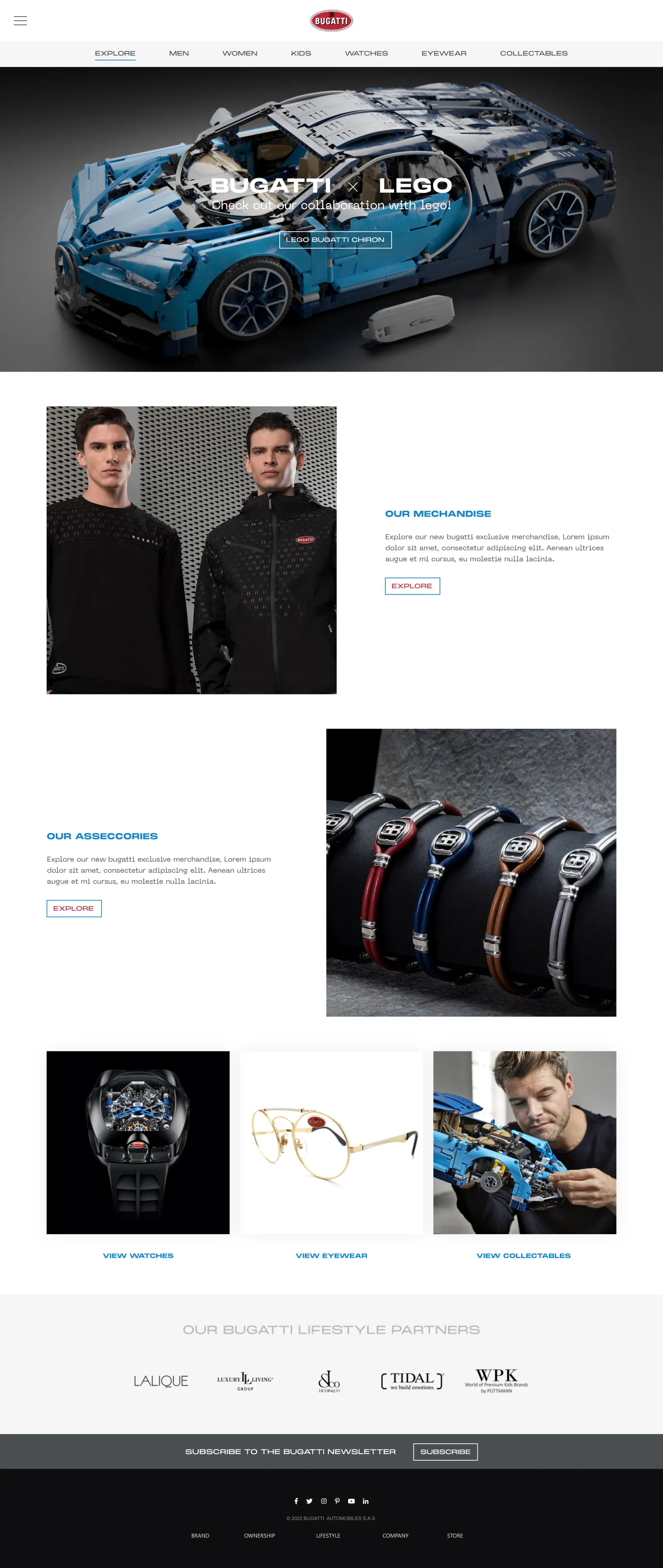 Bugatti Chiron — Store page